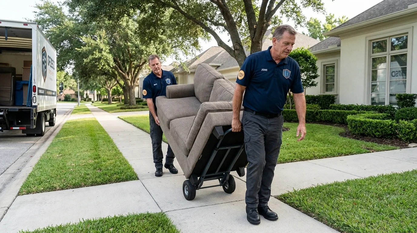 Local residential moving crew loading furniture in Port Saint Joe, FL