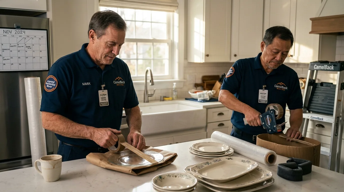 Professional crew packing kitchen dishware in Port Saint Joe, FL