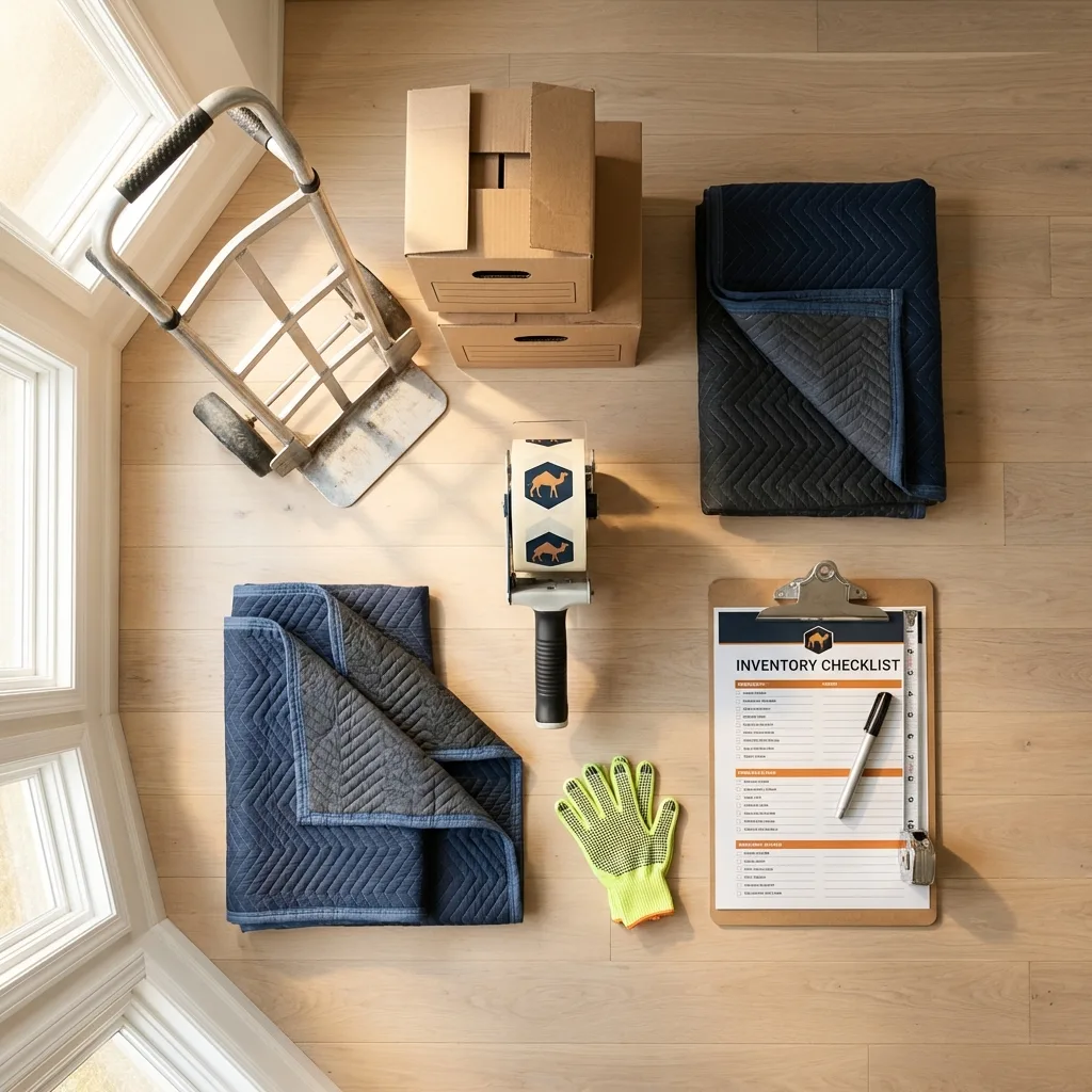 Professional moving supplies and packing materials layout for Port Saint Joe residential relocations