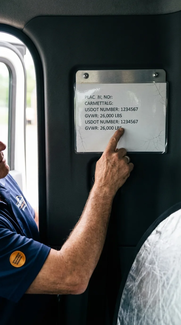 USDOT licensing placard verification in Port Saint Joe